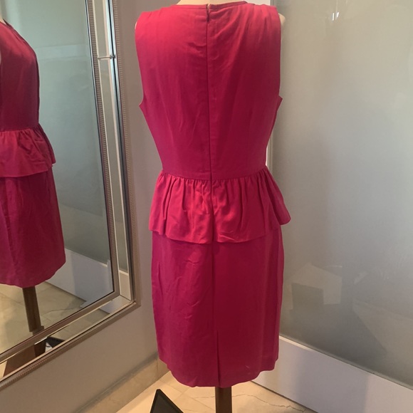 Trina Turk hot pink peplum style dress - Picture 3 of 5